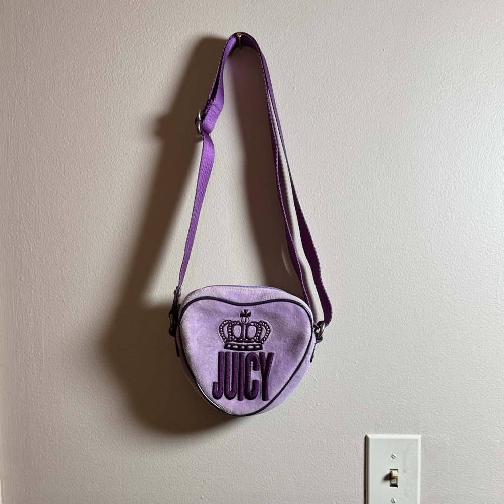Vintage Juicy Couture Lavender Heart Crossbody Bag